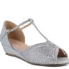 Wholesale Paradox London Janelle Wedge Pump Silver Metallic