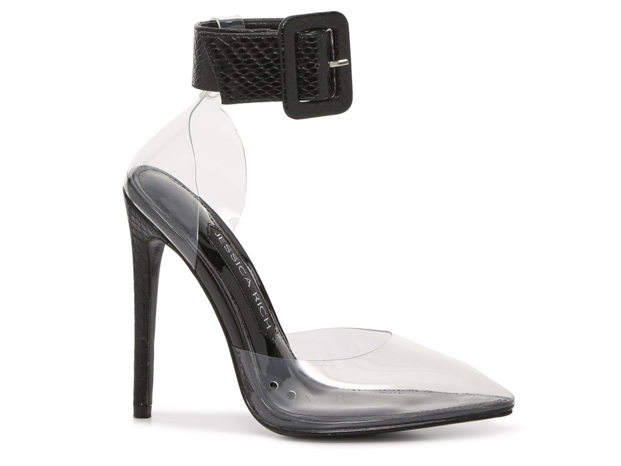 Best Jessica Rich Lavish Pump Black Snake Print