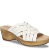 Clearance Easy Works by Easy Street Rosan Wedge Sandal White