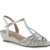 Best Paradox London Jilly Wedge Sandal Silver Metallic