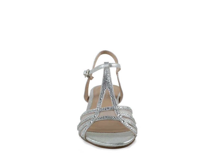 Best Paradox London Jilly Wedge Sandal Silver Metallic