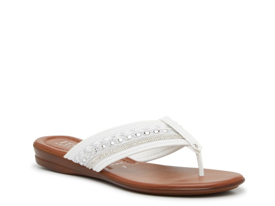 New Italian Shoemakers Zali Sandal White