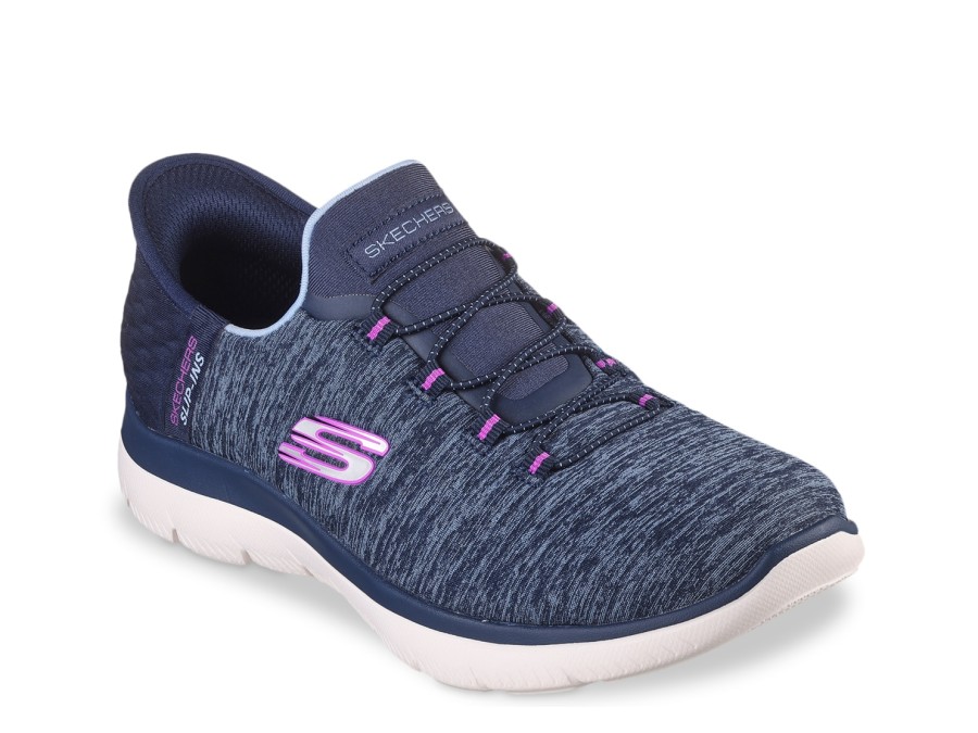 Online Skechers Hands Free Slip-Ins: Summits Dazzling Haze Slip-On Sneaker - Women'S Navy