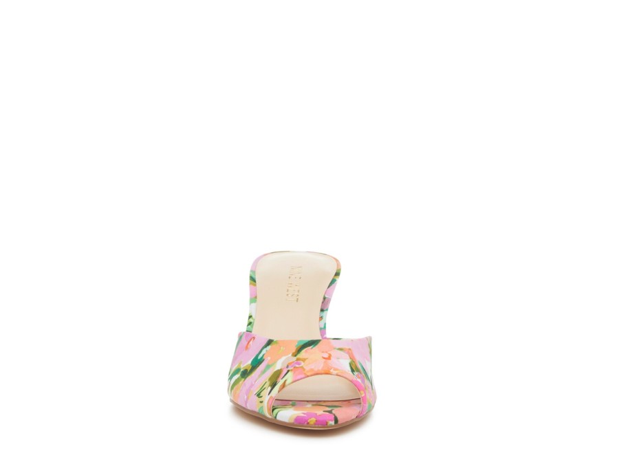 Best Nine West Lillo 2 Sandal Medium Pink/Green/Multicolor Floral Print