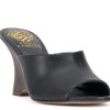 New Vince Camuto Vilty Wedge Sandal Black Leather