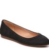 Online Crown Vintage Melidee Ballet Flat Black Nubuck Leather