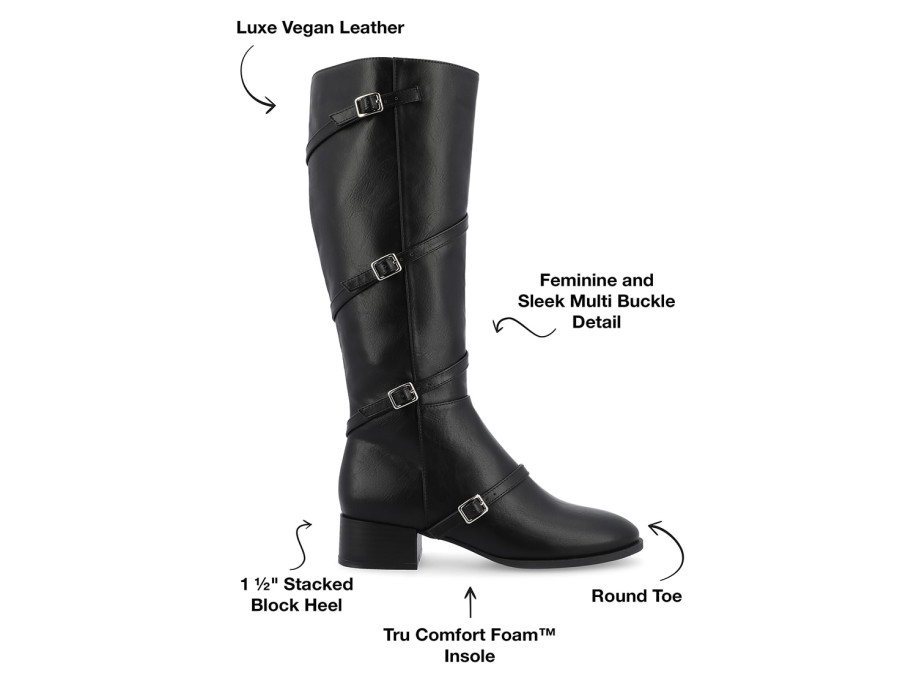 Best Journee Collection Elettra Boot Black