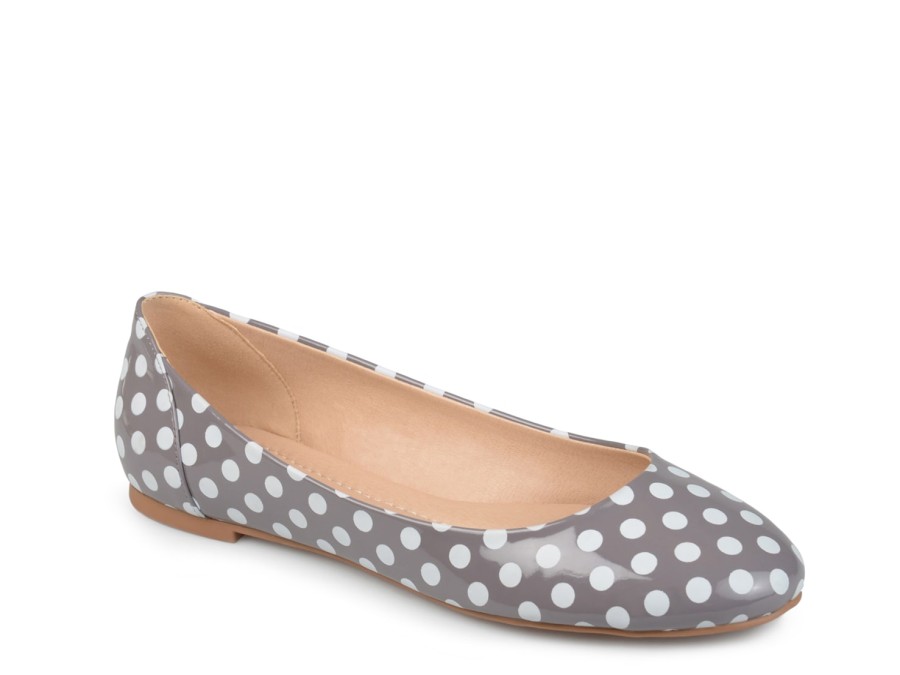 Wholesale Journee Collection Kavn Ballet Flat Grey Polka Dot