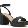 New Vince Camuto Pendreya Platform Sandal Black Leather