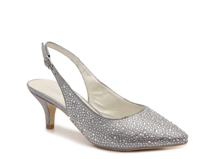 Hot Lady Couture Onyx Pump Silver Metallic