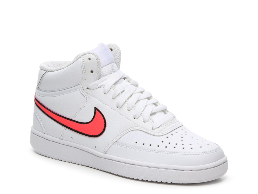 Online Nike Court Vision Mid Sneaker - Women'S White/Orange