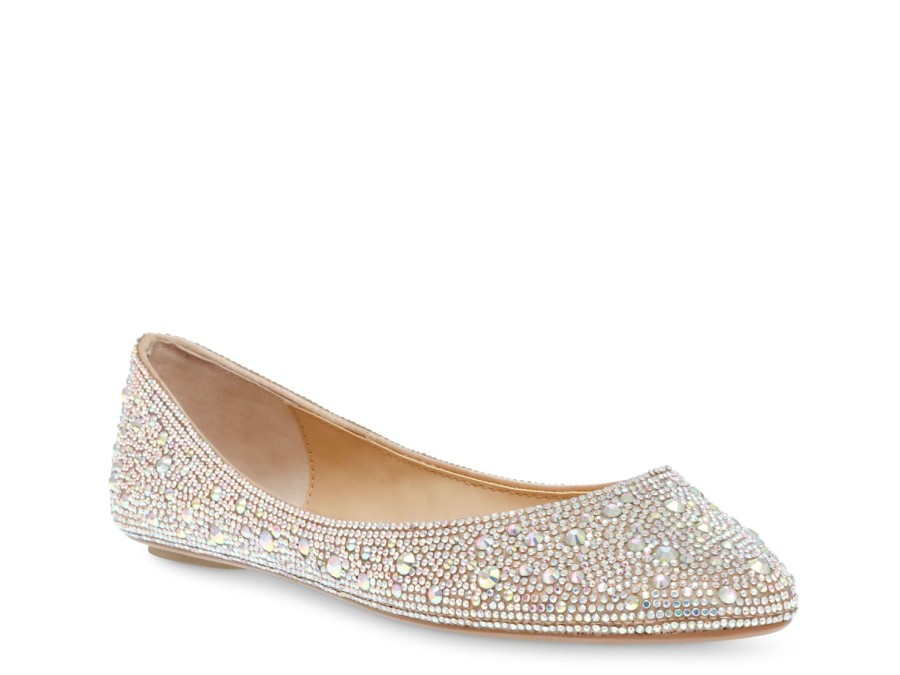 Hot Betsey Johnson Brigs Ballet Flat Silver Metallic