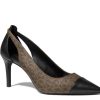 New Michael Michael Kors Adeline Pump Dark Brown/Black