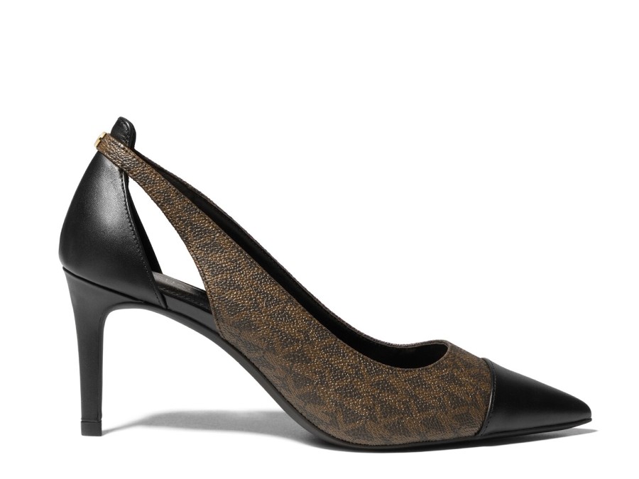 New Michael Michael Kors Adeline Pump Dark Brown/Black