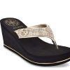 Best Guess Sarraly Wedge Sandal Gold Metallic/Black