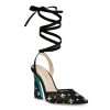 Wholesale Betsey Johnson Angel Pump Black/Silver