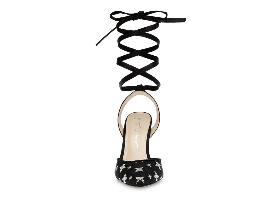 Wholesale Betsey Johnson Angel Pump Black/Silver