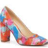 Wholesale Jessica Simpson Ophilia Pump Orange/Turquoise/Multicolor Abstract Print