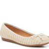 New Mootsies Tootsies Cindrew Ballet Flat Tan/White