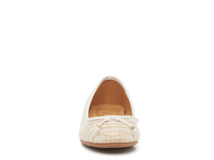 New Mootsies Tootsies Cindrew Ballet Flat Tan/White