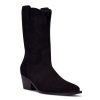 Best Nine West Yodown Western Bootie Black Suede