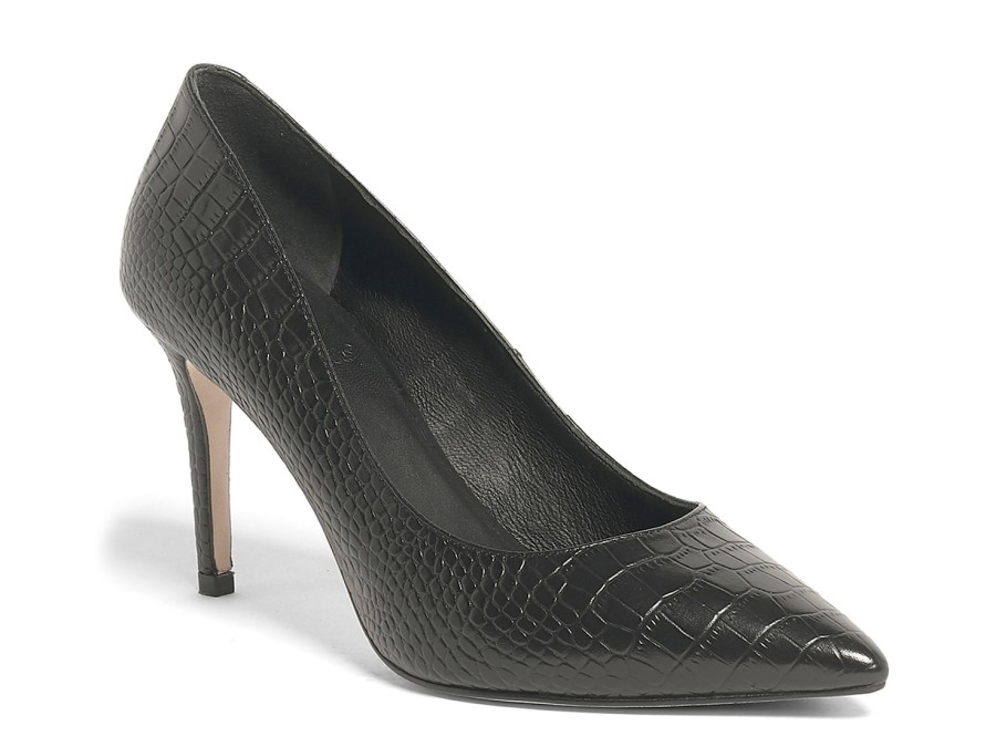 Clearance her by ANTHONY VEER Edith Pump Black Snake Print