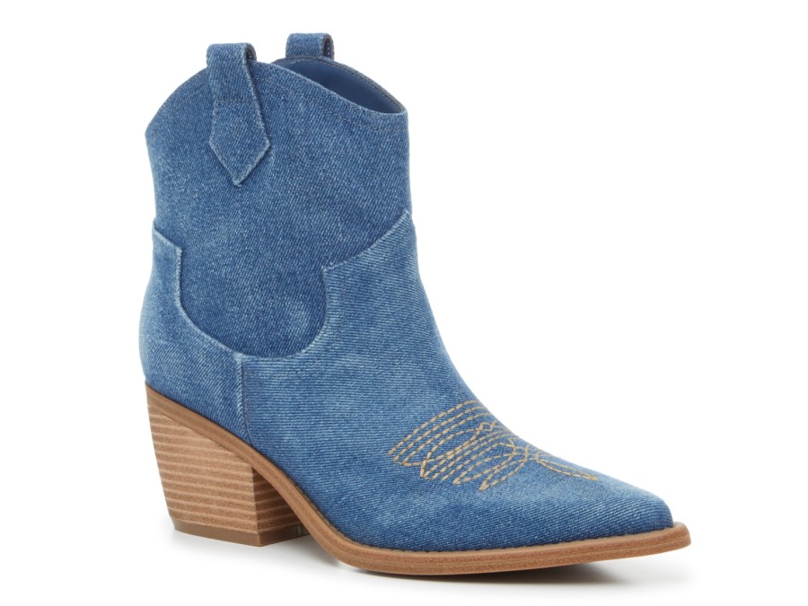 Wholesale Marc Fisher Gidden Cowboy Bootie Medium Denim Blue