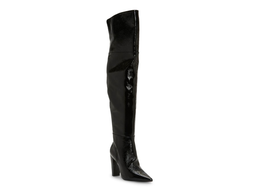 Clearance Vince Camuto Minnada Over-The-Knee Boot Black Patent