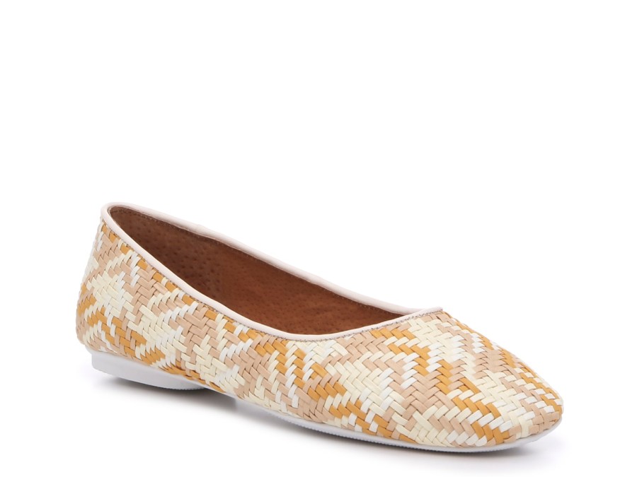 Clearance Gentle Souls Eugene Ballet Flat Cognac/Multicolor