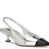 New Nine West Workit Pump Silver Metallic