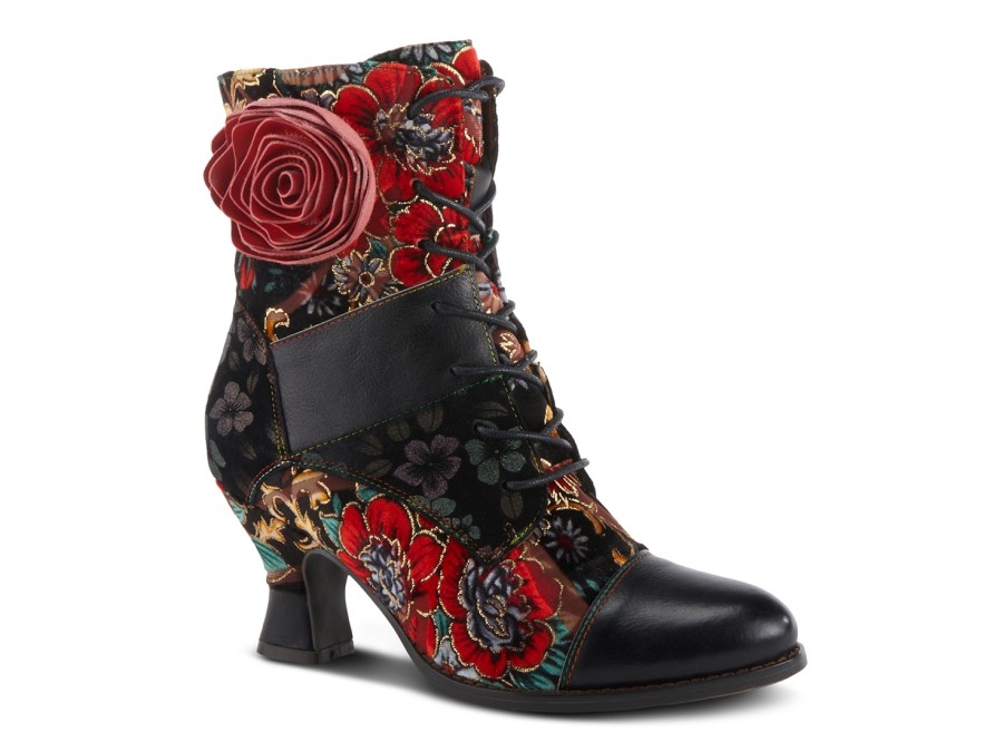 Hot L'Artiste by Spring Step Roselia Bootie Black Multicolor