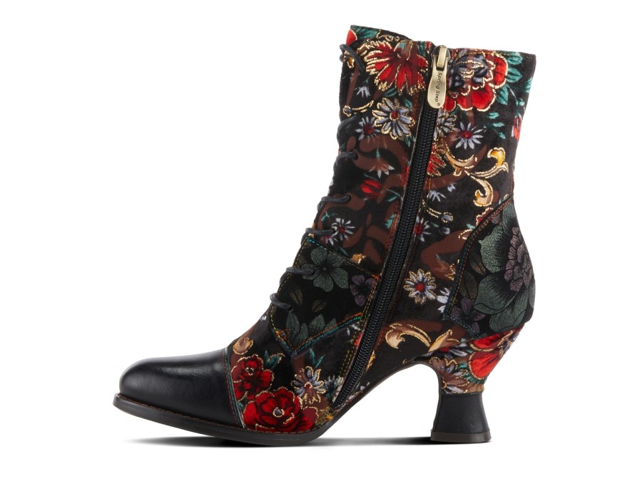 Hot L'Artiste by Spring Step Roselia Bootie Black Multicolor