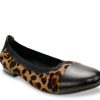 Hot David Tate Nikki Ballet Flat Brown/Black Leopard Print