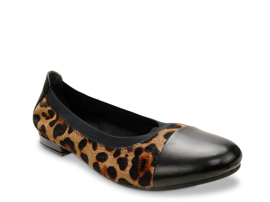 Hot David Tate Nikki Ballet Flat Brown/Black Leopard Print