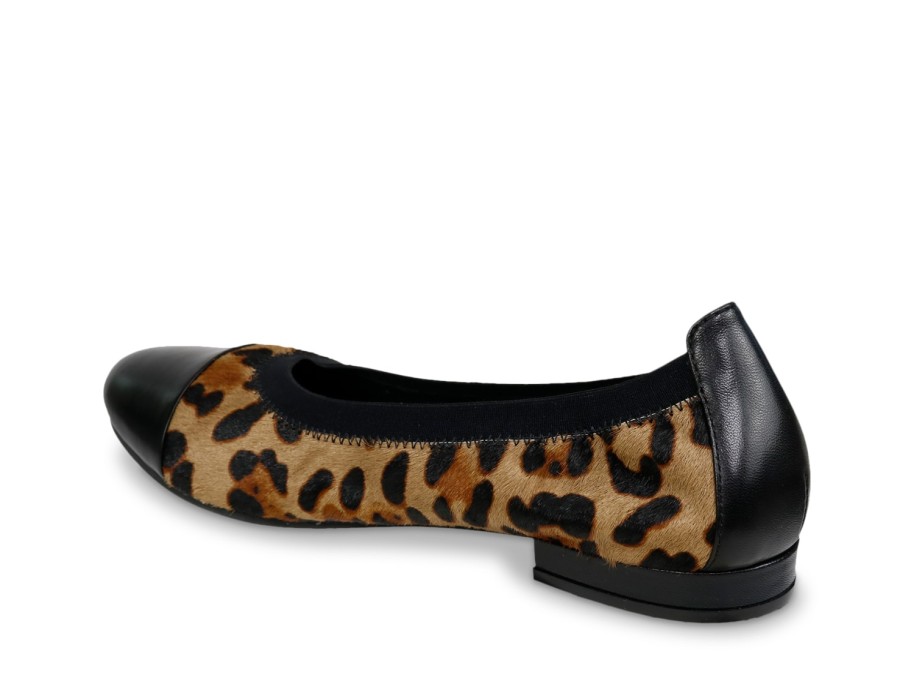 Hot David Tate Nikki Ballet Flat Brown/Black Leopard Print