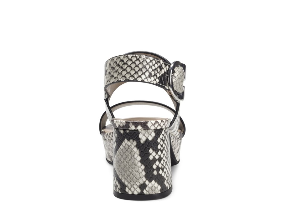 Hot Aerosoles Camera Platform Sandal Grey Snake Print