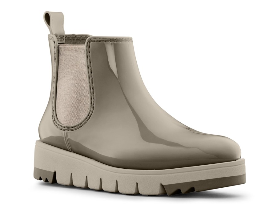 New Storm by Cougar Firenze Chelsea Wedge Rain Boot Taupe