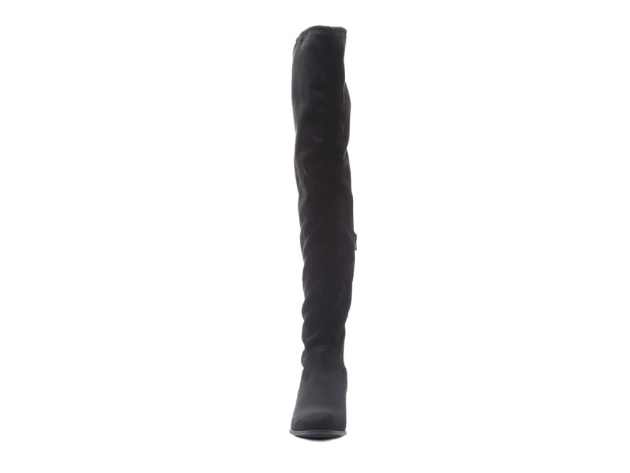 Hot London Rag Nople Over-The-Knee Boot Black