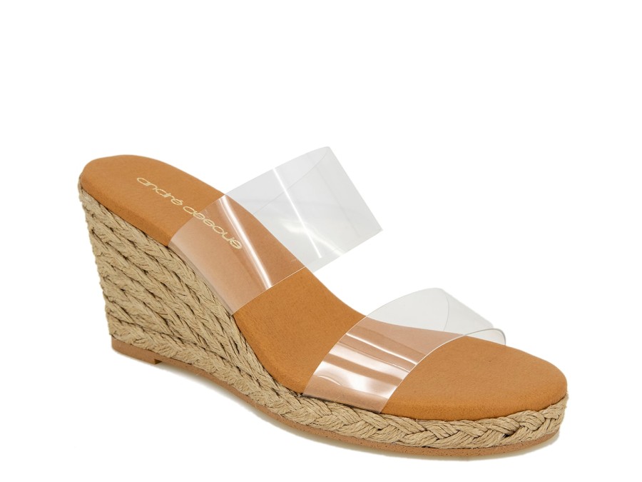 Online Andre Assous Bella Wedge Sandal Clear