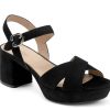 Best Aerosoles Cosmos Platform Sandal Black Suede