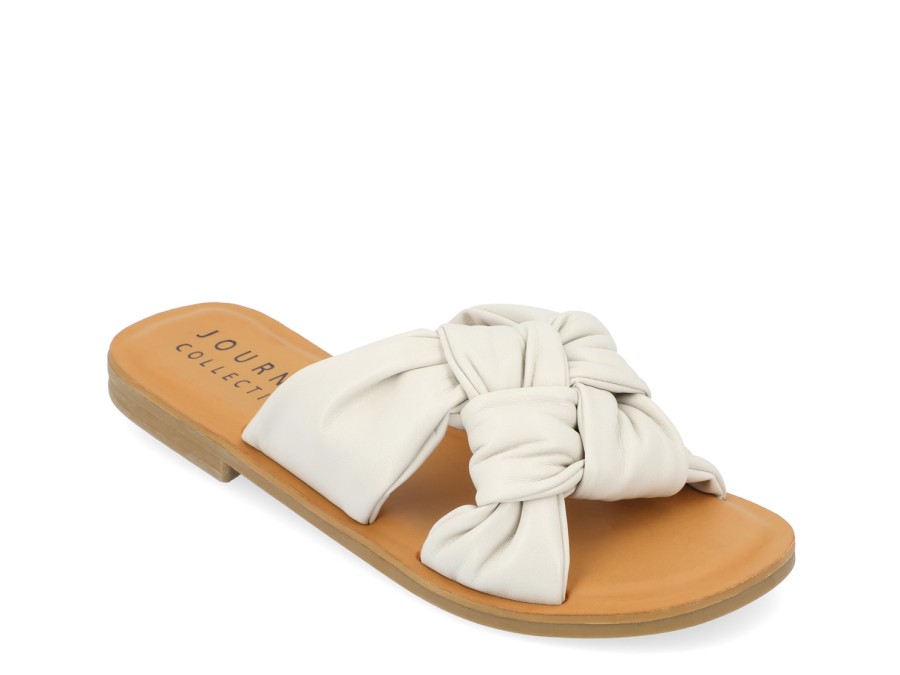 New Journee Collection Kianna Sandal Ivory