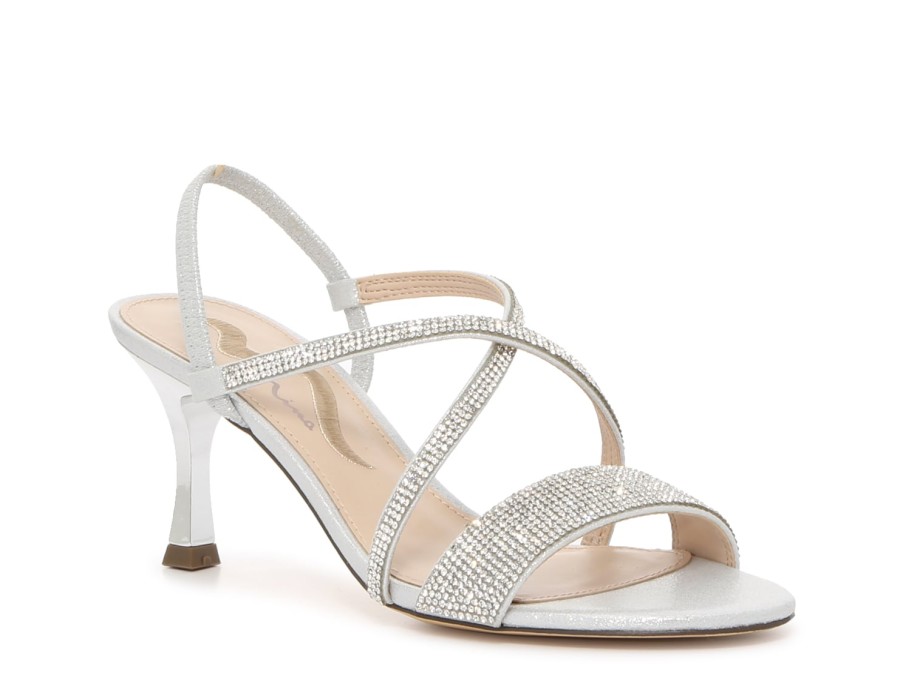 New Nina Lourdes Sandal Silver Metallic