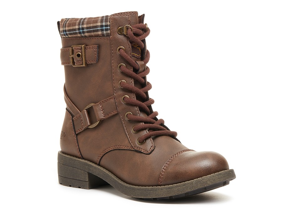 Clearance Rocket Dog Thunder Combat Bootie Dark Brown