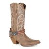 Clearance Durango Flag Strap Cowboy Boot Brown