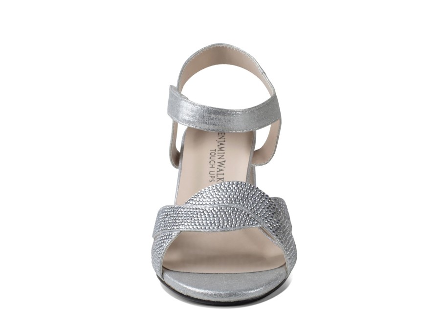 Best Touch Ups by Benjamin Walk Cam Sandal Silver Metallic