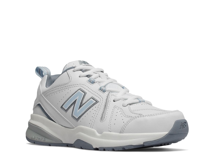 Online New Balance 608 V5 Training Shoe - Women'S White/Light Blue/Grey