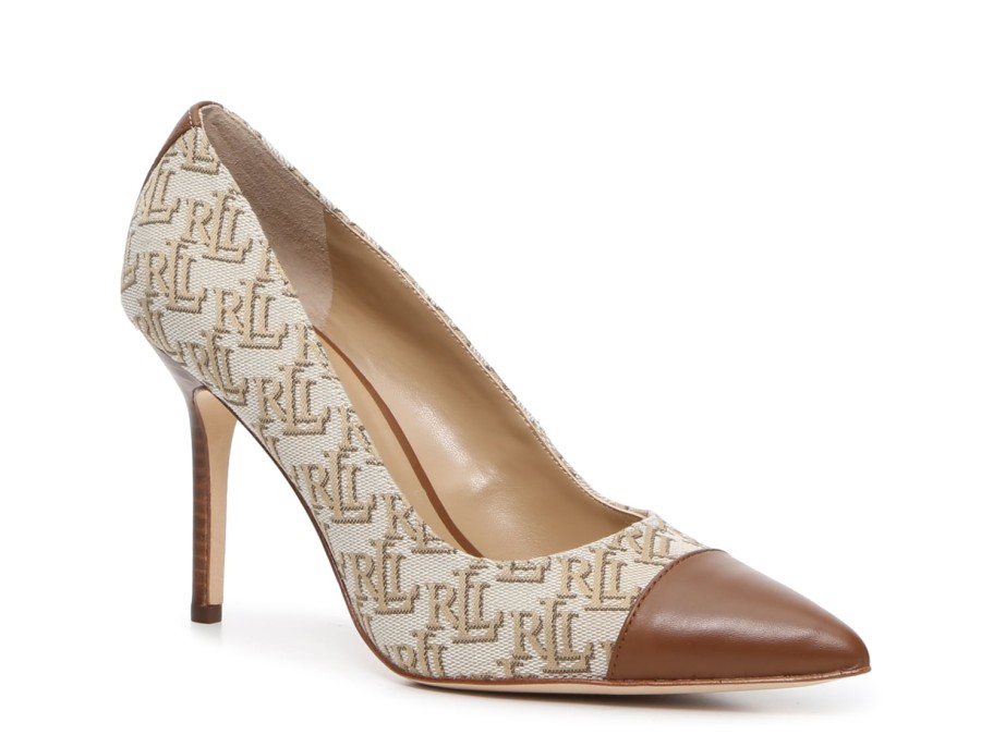 Best Lauren Ralph Lauren Lindella Pump Beige/Cognac