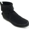 Online Minnetonka Back Zip Hardsole Bootie Black