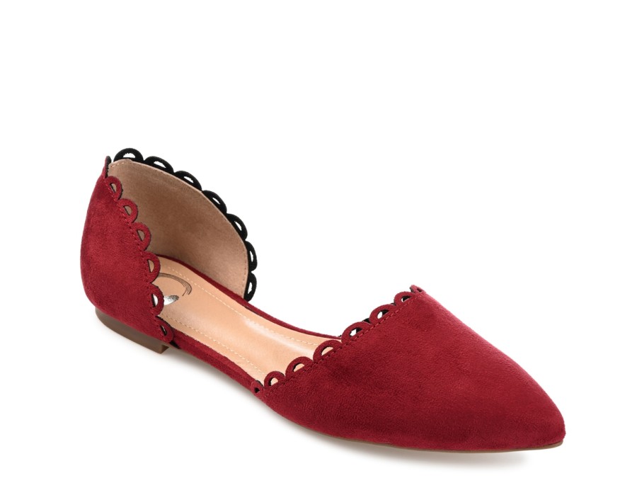 Wholesale Journee Collection Jezlin Flat Burgundy