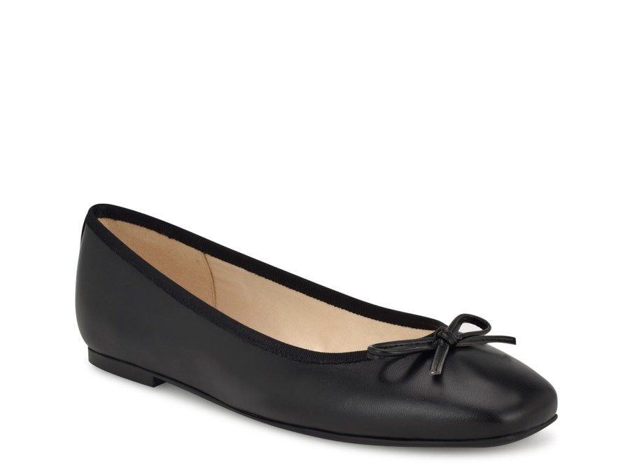 New Nine West Tootsy Ballet Flat Black